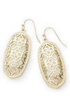 Kendra Scott Elle Filigree Drop Earrings In Gold