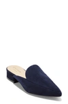 Cole Haan Piper Loafer Mule In Marine Blue Suede