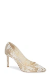 JIMMY CHOO ROMY LACE POINTED TOE PUMP,J000110114