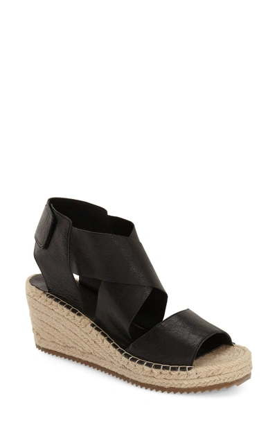 Eileen Fisher Willow Espadrille Platform Wedge Sandals In Multi