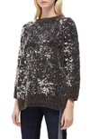 FRENCH CONNECTION ROSEMARY SEQUIN KNIT SWEATER,78KNJ