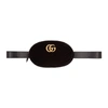 GUCCI BLACK VELVET GG MARMONT 2.0 BELT BAG