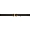 Dolce & Gabbana Dolce And Gabbana Black Small Logo Belt In 80999 Black