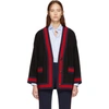 GUCCI GUCCI BLACK TWEED WEB CARDIGAN