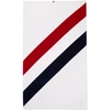 THOM BROWNE THOM BROWNE WHITE DIAGONAL STRIPE BEACH TOWEL