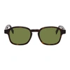 SUPER SUPER TORTOISESHELL AND GREEN SOL SUNGLASSES