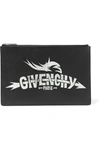GIVENCHY PRINTED FAUX TEXTURED-LEATHER POUCH
