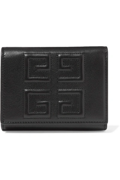 Givenchy Embossed Textured-leather Wallet In Black