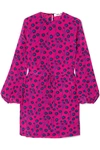 DIANE VON FURSTENBERG CARA PRINTED SILK CREPE DE CHINE MINI DRESS