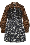 MIU MIU PRINTED CREPE MINI DRESS