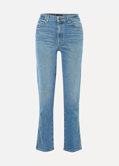 Khaite Victoria High-rise Straight-leg Jeans In Blue