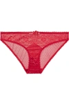 STELLA MCCARTNEY OPHELIA WHISTLING STRETCH-LEAVERS LACE BRIEFS