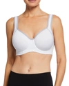 Wacoal Lindsay Sport Underwire T-shirt Bra In White/lilac Gray