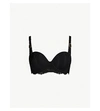 STELLA MCCARTNEY STELLA SMOOTH AND LACE STRETCH-JERSEY AND LACE BRA,109-3005980-S8RE30020