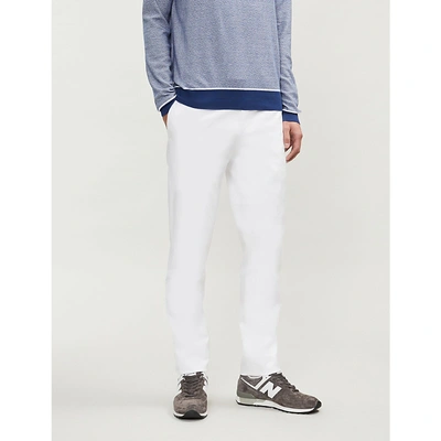 Canali Regular-fit Straight Stretch-cotton Trousers In White