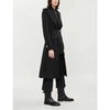 ALEXANDER MCQUEEN DOUBLE-LAYERED FIT-AND-FLARE WOOL-BLEND COAT