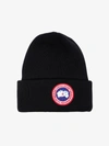 Canada Goose Arctic Disc Ribbed-knit Beanie In Black
