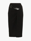 Givenchy Sheath Wool Crepe Pencil Skirt In Black