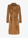 BURBERRY BURBERRY SUEDE TRENCH COAT,800643513523872