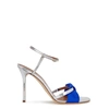 MALONE SOULIERS TERRY 100 SILVER LEATHER SANDALS