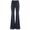 CHLOÉ Navy flared stretch-wool trousers