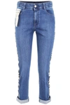 STELLA MCCARTNEY JEANS WITH LOGO BAND,10781586