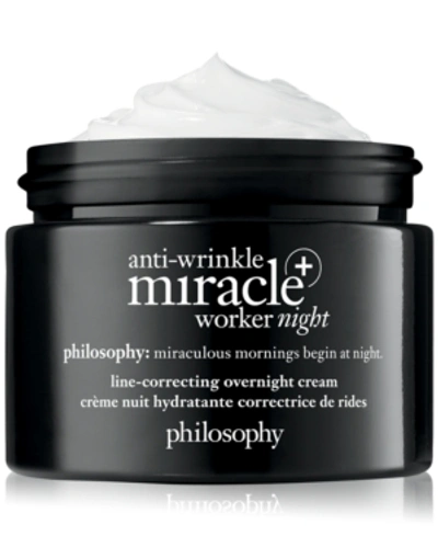 PHILOSOPHY DI LORENZO SERAFINI ANTI-WRINKLE MIRACLE WORKER+ LINE-CORRECTING OVERNIGHT CREAM, 2-OZ.