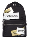 DOLCE & GABBANA DOLCE & GABBANA DOLCE & GABBANA LOGO PRINT BACKPACK,10781784