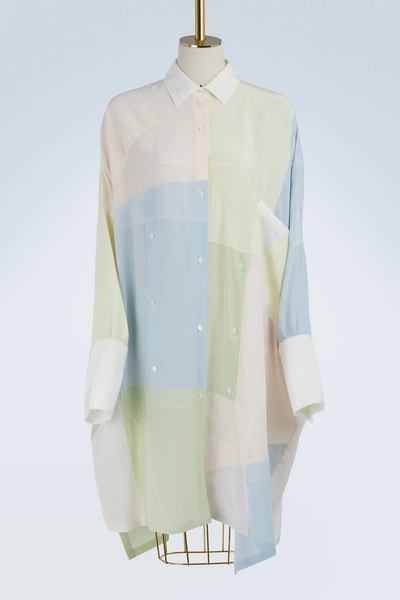 Loewe Patchwork Shirt-dress In Multicolor