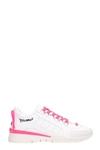 DSQUARED2 WHITE LEATHER NEW 551 SNEAKERS,10782082