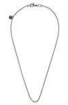 John Varvatos Skull Chain Necklace In Metallic Silver