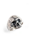 John Varvatos Men's Skulls & Daggers Silver Skull Ring In Metallic Silver
