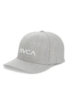 RVCA FLEX FIT BASEBALL CAP,MHAHWRFF