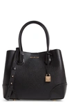 MICHAEL MICHAEL KORS MEDIUM MERCER LEATHER SATCHEL - BLACK,30H7SZ5T6A