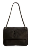 SAINT LAURENT MEDIUM NIKI CROC-EMBOSSED SHOULDER BAG,5489420TJ0D