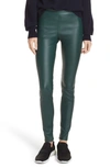 VINCE ANKLE ZIP LEATHER LEGGINGS,V537220578