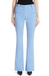 Altuzarra Serge Wool-blend Piqué Bootcut Pants In Blue