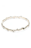 ALEXIS BITTAR RETRO GOLD COLLECTION CRYSTAL BAGUETTE BANGLE,AB84B021