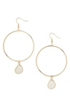 ELISE M. RYLEIGH CRYSTAL PENDANT HOOP EARRINGS,4117 RYLEIGH