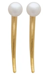 L ERICKSON Simulated Pearl Spike Earrings,JY2094