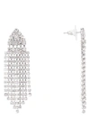 NINA ART DECO FRINGE CHANDELIER EARRINGS,E-ZARAGOZA