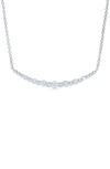 Kwiat Starry Night Curved Bar Diamond Necklace In White Gold