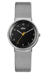 BRAUN CLASSIC MESH BRACELET WATCH, 33MM,BN0031BKSLMHL