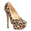 CHARLOTTE OLYMPIA PALOMA LEOPARD PRINT SATIN PLATFORM PUMPS,CO14119S