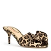 CHARLOTTE OLYMPIA SATIN LEOPARD MULES,CO14111S