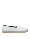 Saint Laurent White Monogramme Espadrilles In Ivory