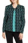 MING WANG DOT KNIT JACKET,M7542AC00NR