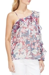 VINCE CAMUTO TROPICAL ESCAPE RUFFLE SLEEVE TOP,9168115