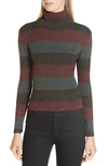 A.L.C MARIEL METALLIC STRIPE TURTLENECK SWEATER,7SWPO00328