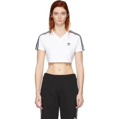 Adidas Originals Adidas Women's Originals Loose Crop T-shirt In White Size X-large